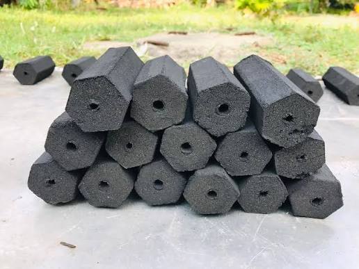 Natural hardwood lump charcoal stocked for wholesale export from Portugal