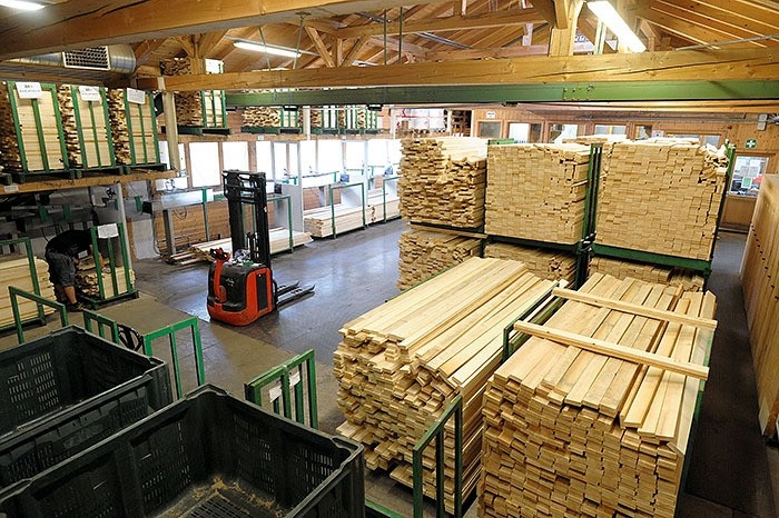 Sawmill and log yard operations at J P Vieira de Andrade, Rebordosa